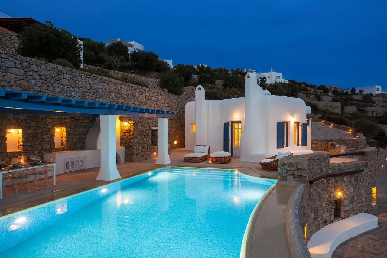 Excellent Mykonos Villa Villa Psarrou Gamma 3 Bedrooms Stunning Sea Views Psarrou Mykonos Town