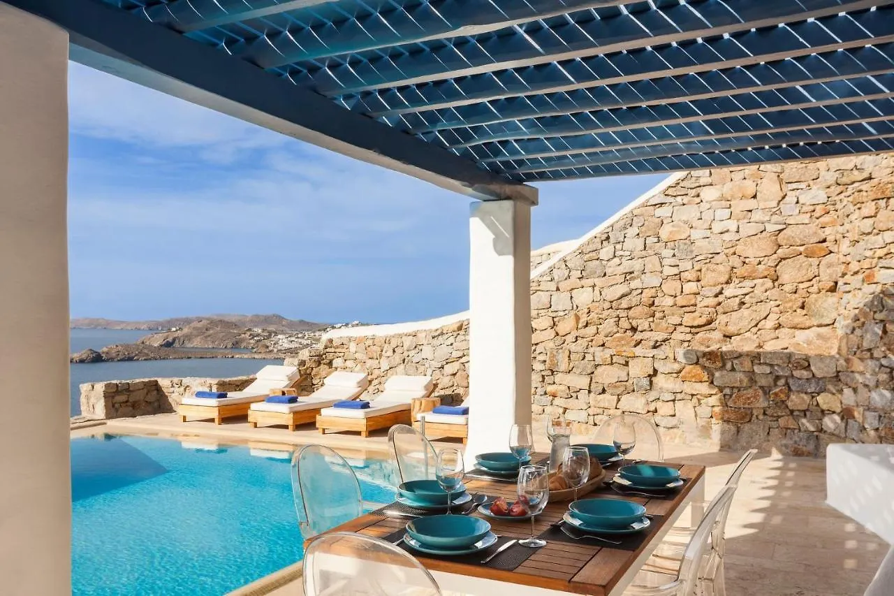 Excellent Mykonos Villa Villa Psarrou Gamma 3 Bedrooms Stunning Sea Views Psarrou Mykonos Town