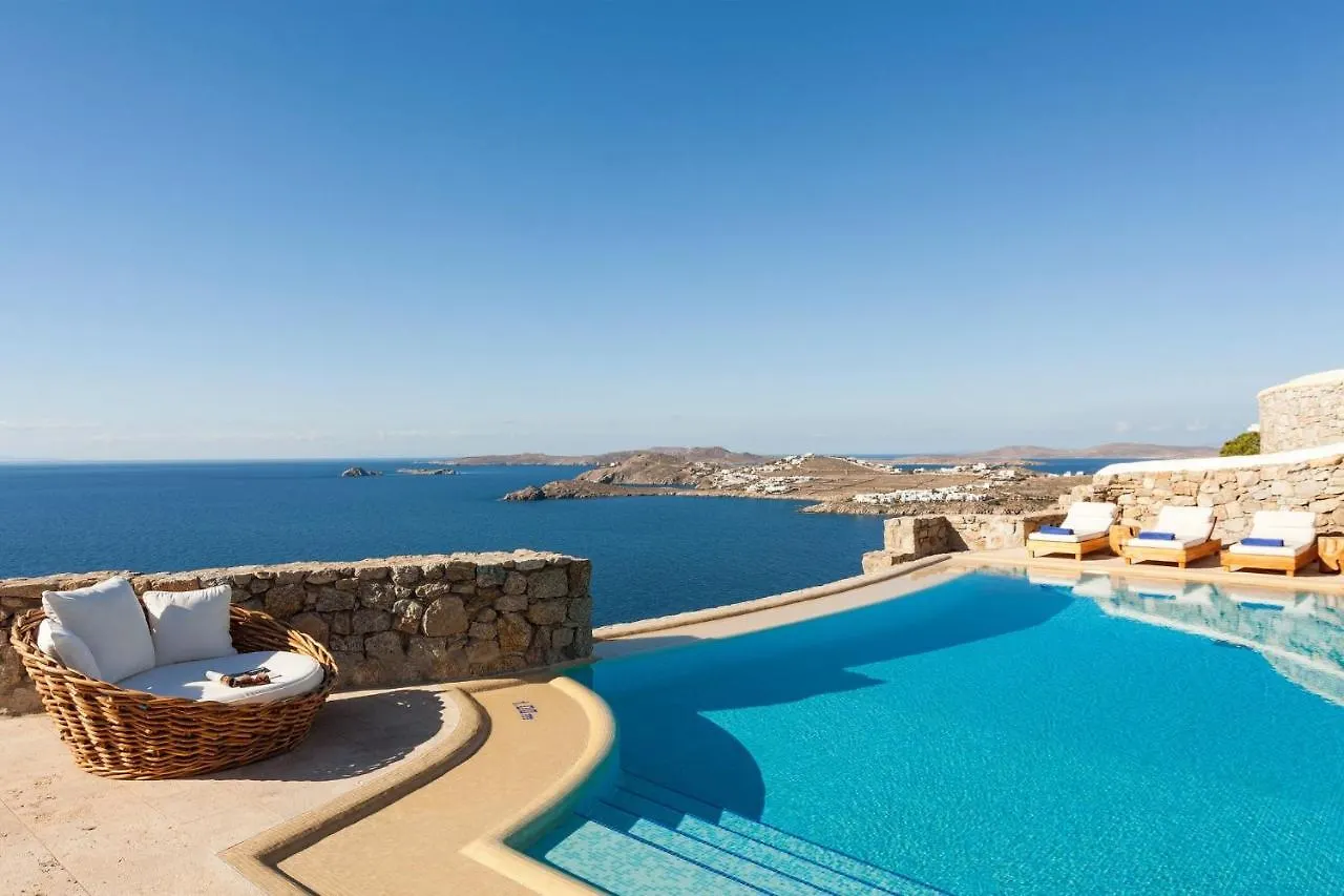 Excellent Mykonos Villa Villa Psarrou Gamma 3 Bedrooms Stunning Sea Views Psarrou Mykonos Town