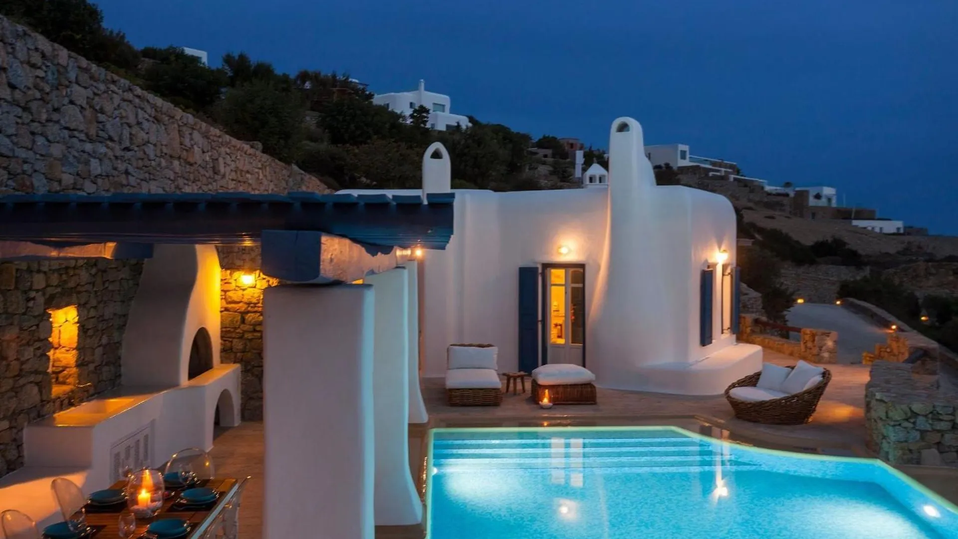Excellent Mykonos Villa Villa Psarrou Gamma 3 Bedrooms Stunning Sea Views Psarrou Mykonos Town