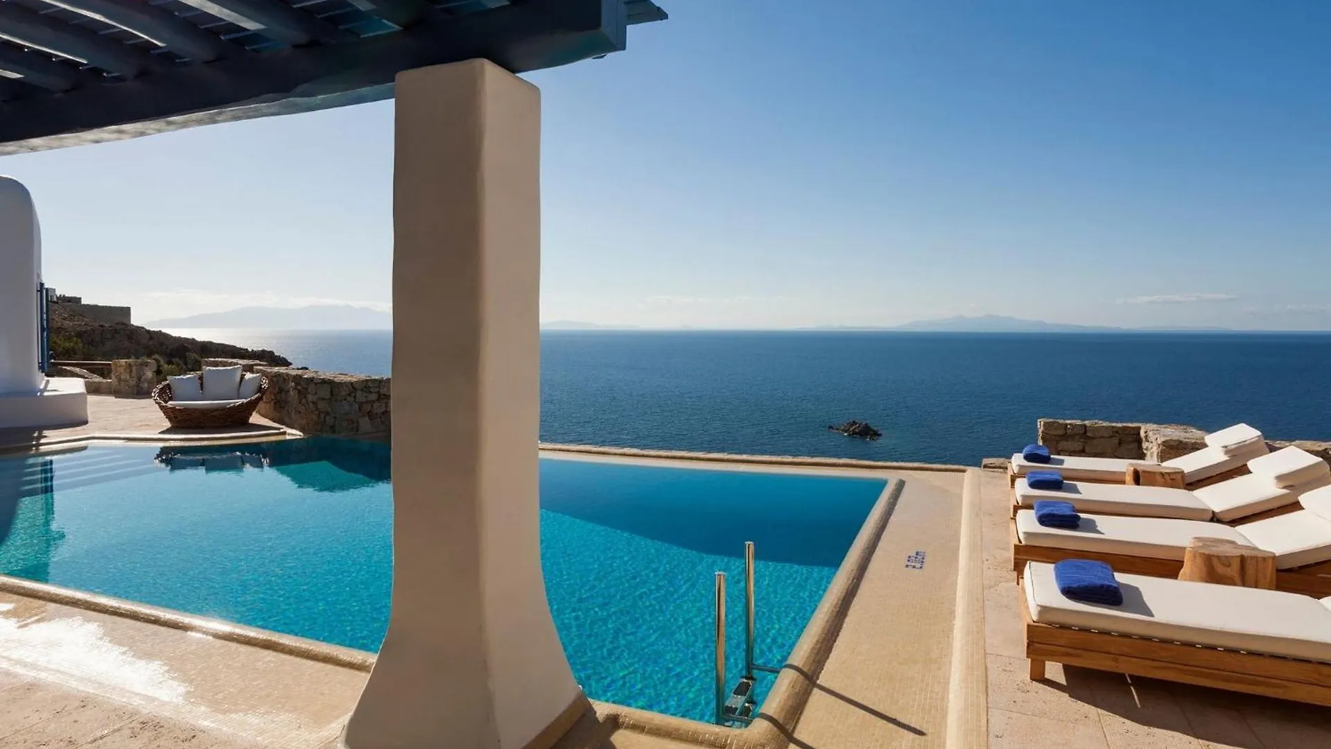 Excellent Mykonos Villa Villa Psarrou Gamma 3 Bedrooms Stunning Sea Views Psarrou Mykonos Town