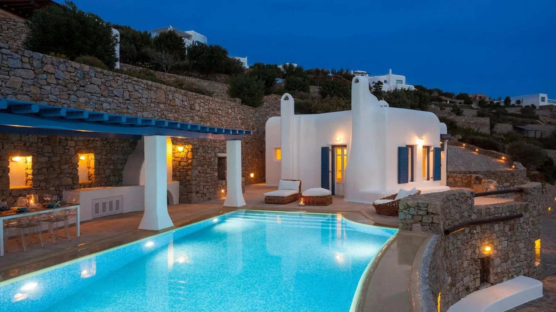 Excellent Mykonos Villa Villa Psarrou Gamma 3 Bedrooms Stunning Sea Views Psarrou Mykonos Town