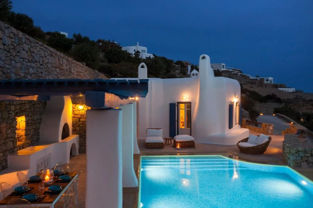 Excellent Mykonos Villa Villa Psarrou Gamma 3 Bedrooms Stunning Sea Views Psarrou Mykonos Town