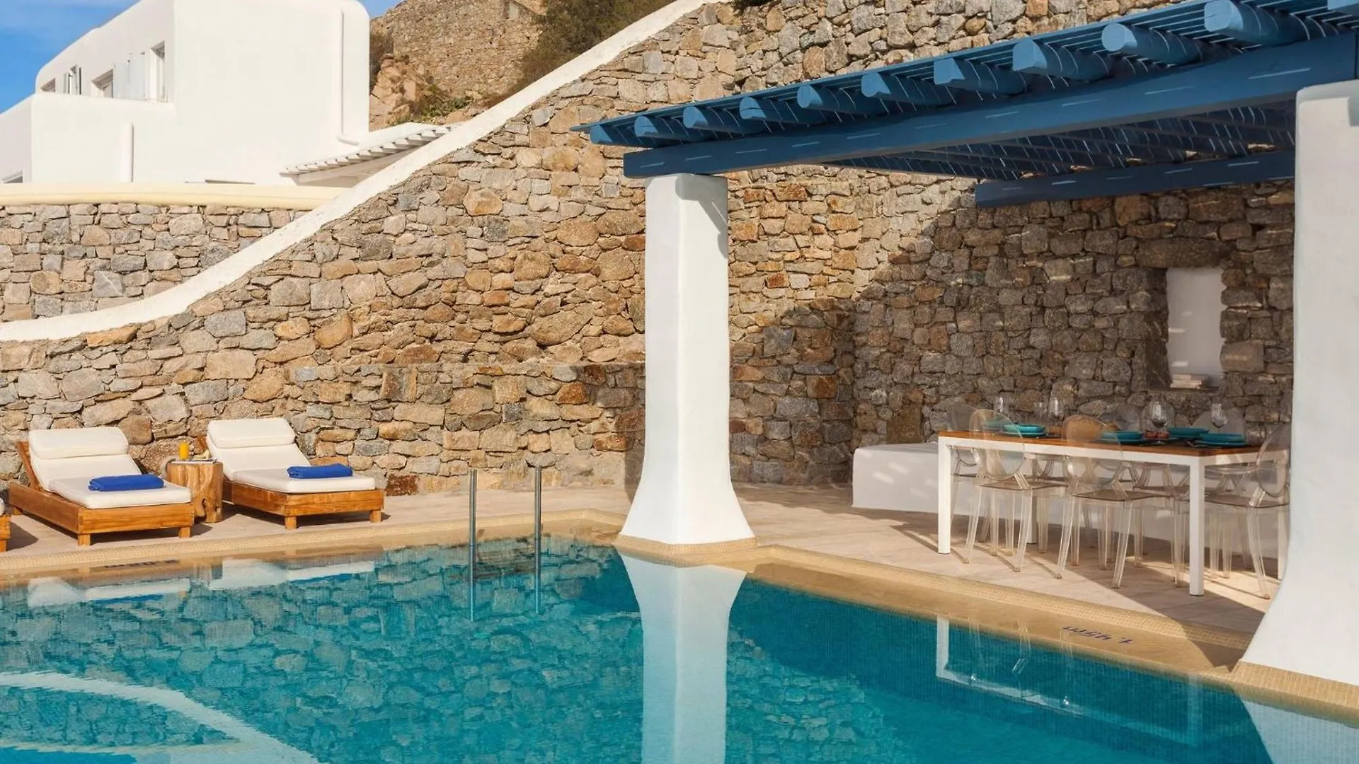 Excellent Mykonos Villa Villa Psarrou Gamma 3 Bedrooms Stunning Sea Views Psarrou Mykonos Town 0*,  Řecko